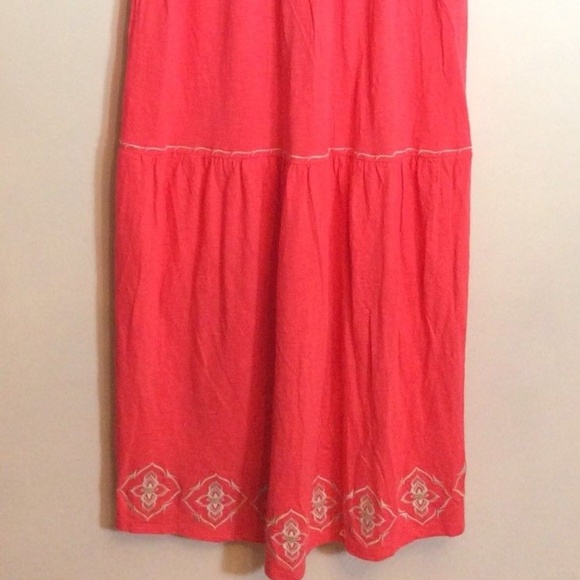 J. Jill Dresses J Jill Sleeveless Maxi Dress Hi Low Embroidered